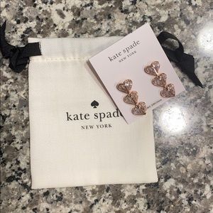 NWT Kate Spade heart earrings! 💕